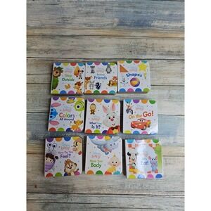 DISNEY BABY Mini Board Books Pictures Words Toddlers, Kids Lot of 9 Disney Pixar